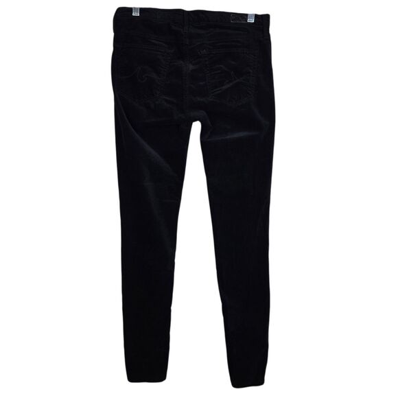 AG Adriano Goldschmied The Legging Super Skinny Ankle Pants 27 R Black Velvet - Picture 2 of 6
